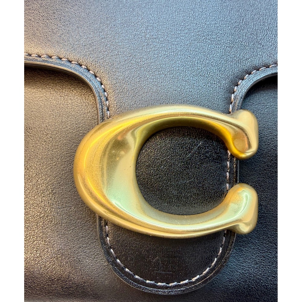 Coach Black Shoulder Bag with Gold Accents - Picture 4 of 15